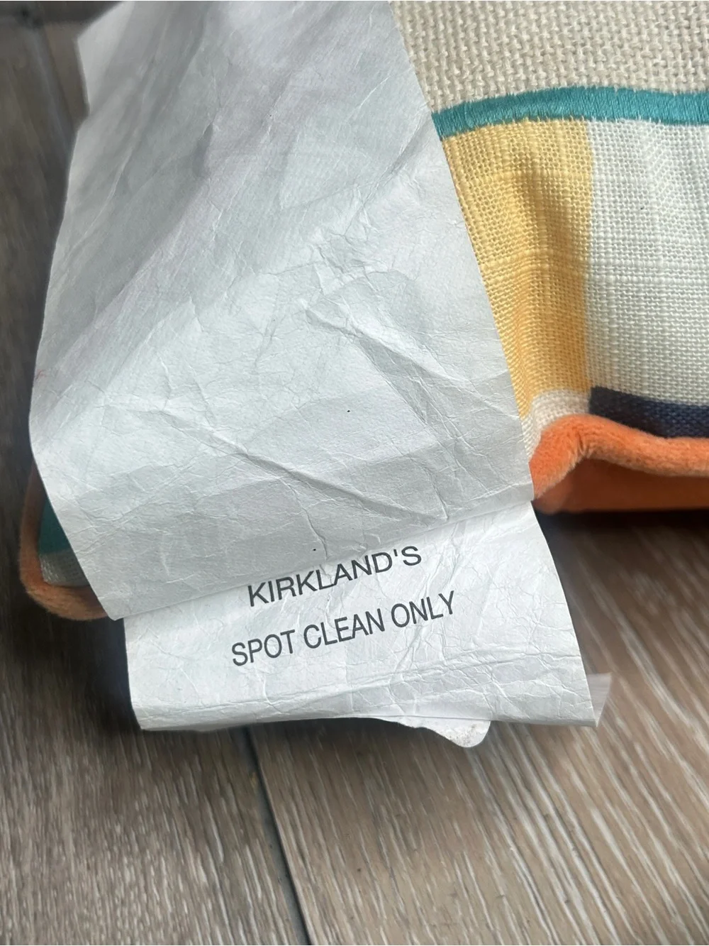 Kirkland’s Colorful Plaid Throw Pillow – “When In Doubt, Go On Vacation”